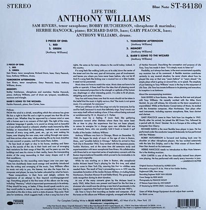 Anthony Williams : Life Time (LP, Album, RE, 180)