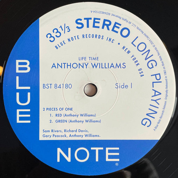 Anthony Williams : Life Time (LP, Album, RE, 180)