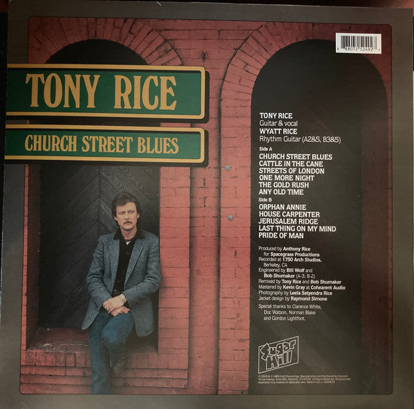 Tony Rice : Church Street Blues (LP, Album, RE, 180)