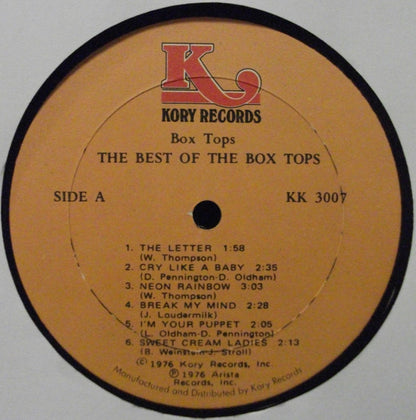 Box Tops : The Best Of The Box Tops (LP, Comp)