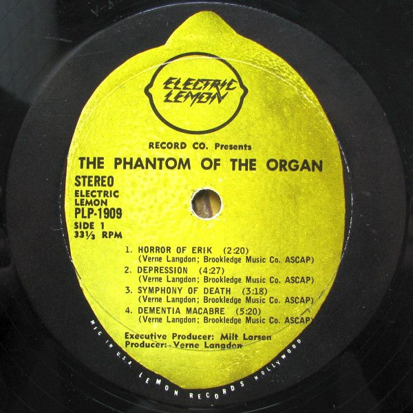 Verne Langdon : The Phantom Of The Organ (LP, Album, RP)