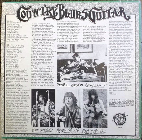 Stefan Grossman Featuring Son House, Jo Ann Kelly*, Sam Mitchell, Mike Cooper : Country Blues Guitar Festival (LP, Album)