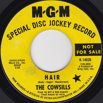 The Cowsills : Hair / What Is Happy? (7", Single, Promo)