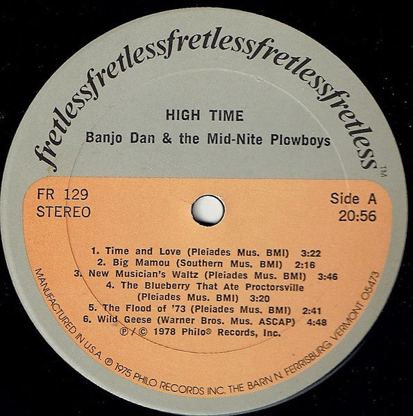 Banjo Dan And The Mid-Nite Plowboys : High Time (LP, Album)