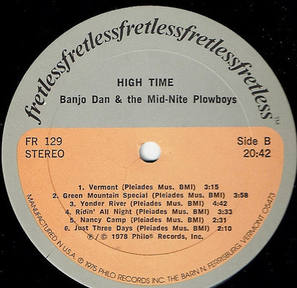 Banjo Dan And The Mid-Nite Plowboys : High Time (LP, Album)