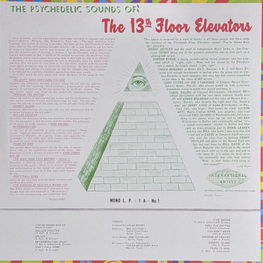 The 13th Floor Elevators* : The Psychedelic Sounds Of The 13th Floor Elevators (LP, Album, Mono, RE, RM, Hal)