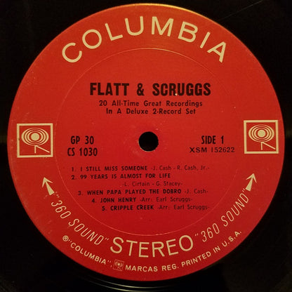 Flatt & Scruggs : Flatt & Scruggs - 20 All-Time Great Recordings In A Deluxe 2-Record Set (2xLP, Comp)