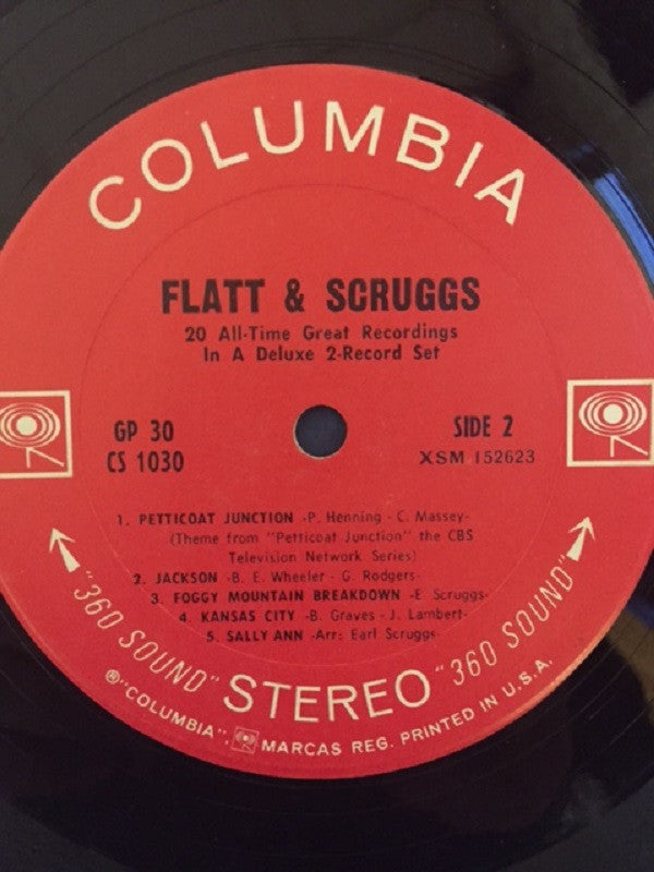 Flatt & Scruggs : Flatt & Scruggs - 20 All-Time Great Recordings In A Deluxe 2-Record Set (2xLP, Comp)