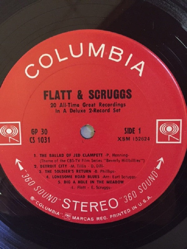 Flatt & Scruggs : Flatt & Scruggs - 20 All-Time Great Recordings In A Deluxe 2-Record Set (2xLP, Comp)