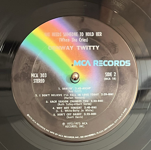 Conway Twitty : She Needs Someone To Hold Her (When She Cries) (LP, Album, Club)