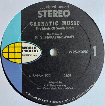 K. V. Narayanaswamy : Carnatic Music: Music Of South India - The Voice Of K. V. Narayanswamy (LP)