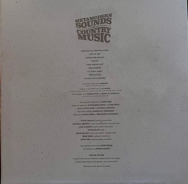 Sturgill Simpson : Metamodern Sounds In Country Music (LP, Album, RE, 180)