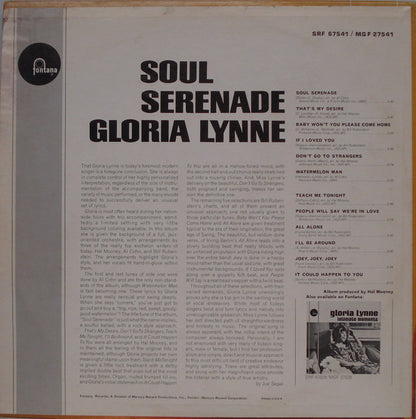 Gloria Lynne : Soul Serenade (LP, Album, Ric)