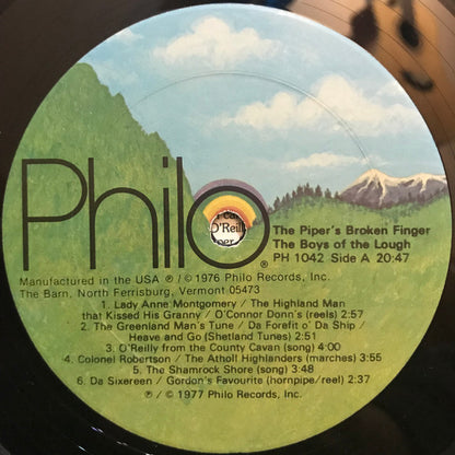 The Boys Of The Lough : The Piper's Broken Finger (LP, Album)