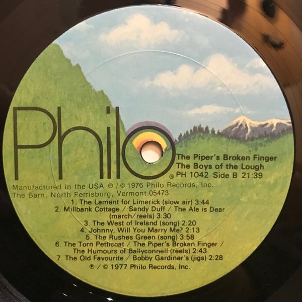 The Boys Of The Lough : The Piper's Broken Finger (LP, Album)