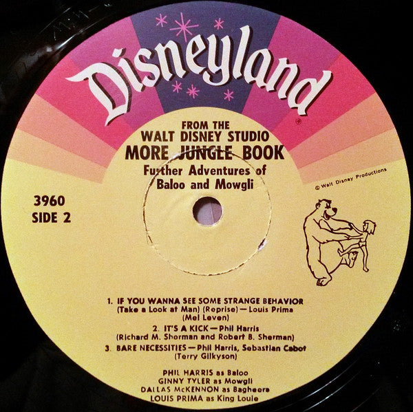 Phil Harris, Louis Prima : More Jungle Book...Further Adventures Of Baloo And Mowgli (LP, Album, RP)