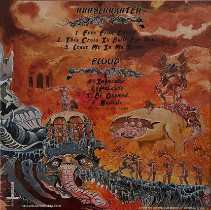 NunSlaughter / Blood (5) : Blood / NunSlaughter (12", MiniAlbum, Cle)