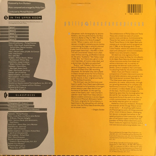 Philip Glass : DancePieces (LP, Album, Car)