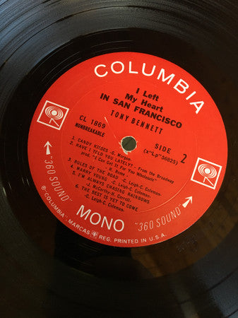 Tony Bennett : I Left My Heart In San Francisco (LP, Album, Mono, Pit)