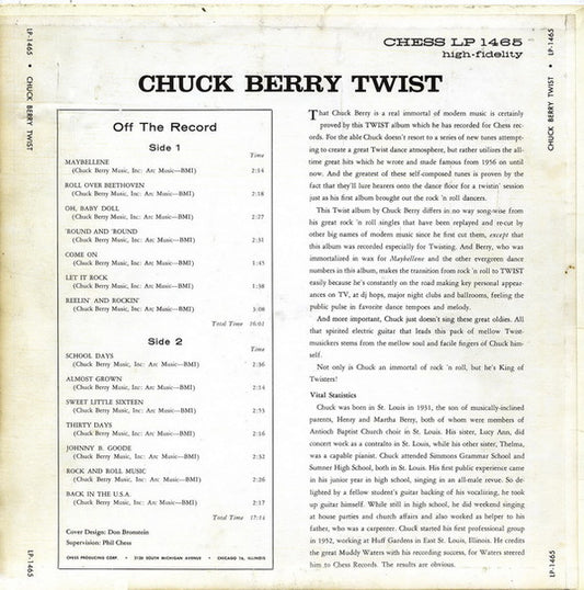 Chuck Berry : Twist (LP, Comp, Mono)