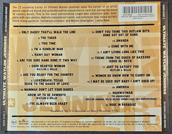 Waylon Jennings : Ultimate Waylon Jennings (CD, Comp, Clu)