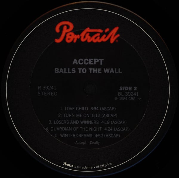 Accept : Balls To The Wall (LP, Album, Pit)