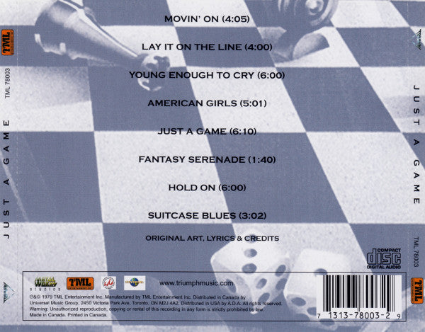 Triumph (2) : Just A Game (CD, Album, RE, RM)