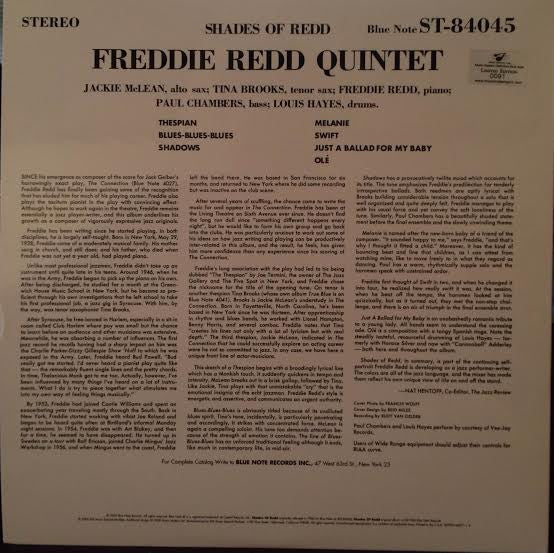 Freddie Redd Quintet : Shades Of Redd (2x12", Album, Ltd, Num, RE, 180)