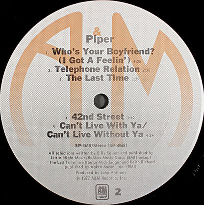 Piper (7) : Piper (LP, Album)