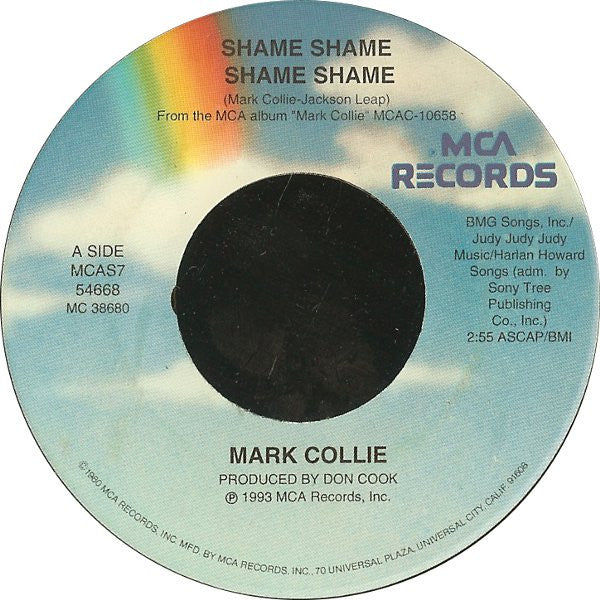Mark Collie : Shame Shame Shame Shame (7")