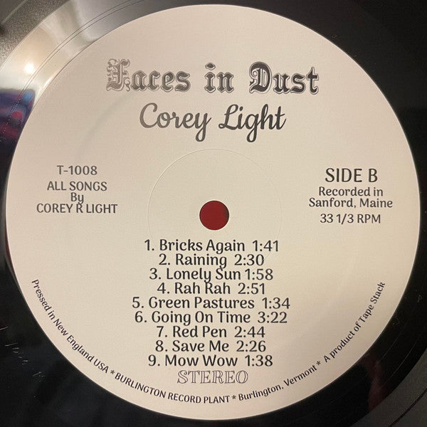 Corey Light : Faces In Dust (LP, Album, Ltd)