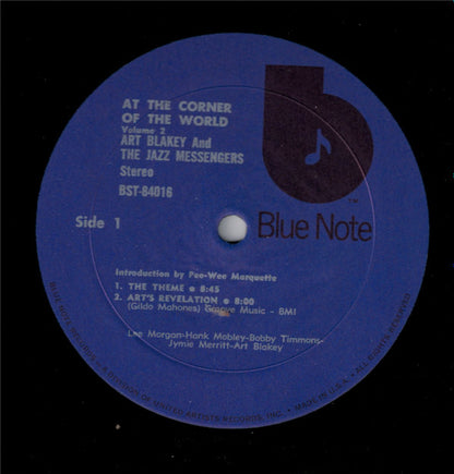 Art Blakey & The Jazz Messengers : At The Jazz Corner Of The World Vol. 2 (LP, Album, RE)