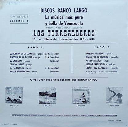 Los Torrealberos, Juan Vicente Torrealba : Concierto En La Llanura (Música Tipica Venezuelana) Vol. 1 (LP, Album)