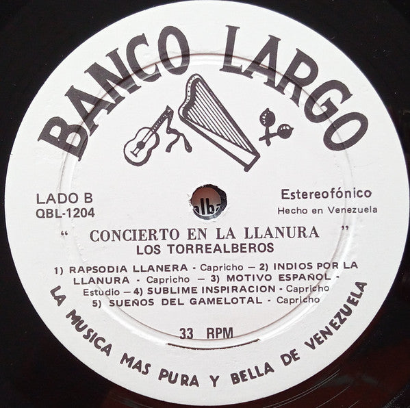 Los Torrealberos, Juan Vicente Torrealba : Concierto En La Llanura (Música Tipica Venezuelana) Vol. 1 (LP, Album)