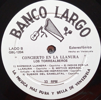 Los Torrealberos, Juan Vicente Torrealba : Concierto En La Llanura (Música Tipica Venezuelana) Vol. 1 (LP, Album)