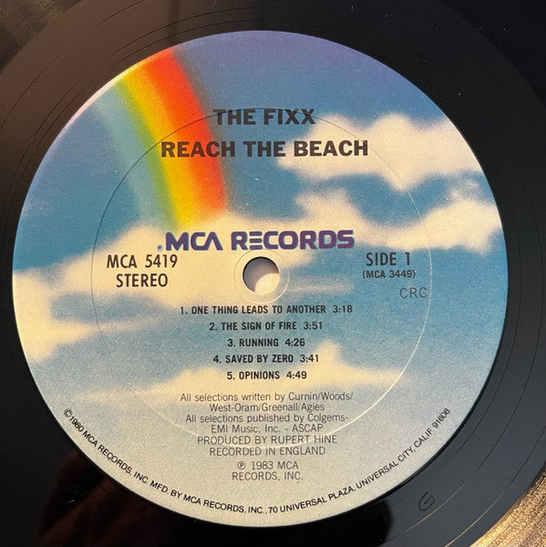 The Fixx : Reach The Beach (LP, Album, Club, CRC)