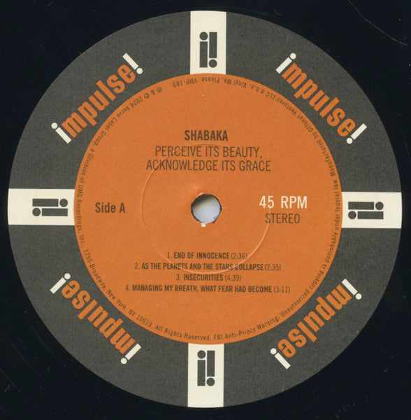 Shabaka Hutchings : Perceive Its Beauty, Acknowledge Its Grace (2xLP, Album, Club, Ltd, Num, 180)