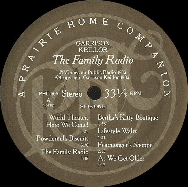 Garrison Keillor : The Family Radio (2xLP, Gat)