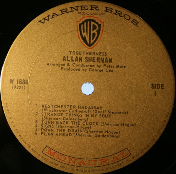 Allan Sherman : Togetherness (LP, Album, Mono)