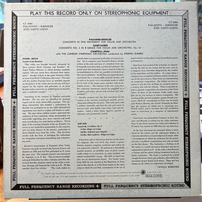 Campoli*, Paganini* - Kreisler* / Saint-Saëns*, The London Symphony Orchestra* Conducted By Pierino Gamba : Concerto In One Movement For Violin And Orchestra / Concerto No. 3 In B Minor For Violin And Orchestra Opus 61 (LP)