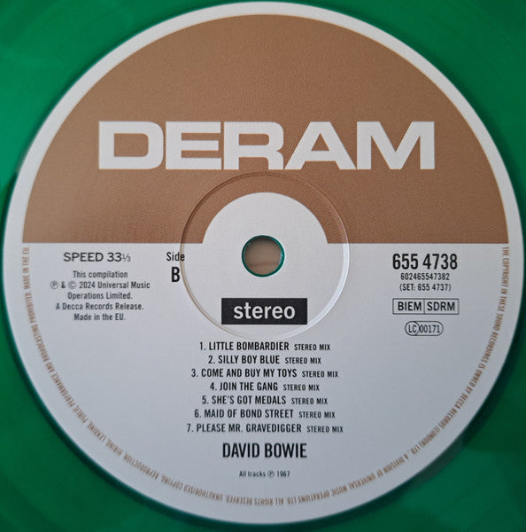 David Bowie : David Bowie (LP, Album, RE, Gre + LP, Comp, Mono, Gre + Dlx, Lt)