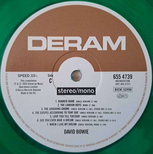 David Bowie : David Bowie (LP, Album, RE, Gre + LP, Comp, Mono, Gre + Dlx, Lt)