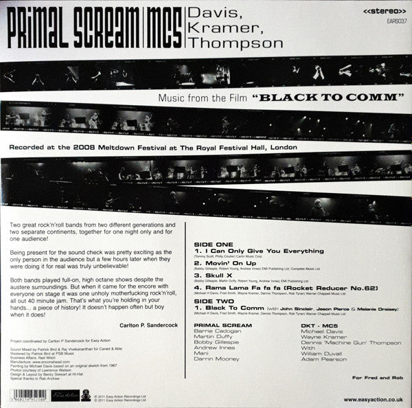 Primal Scream / MC5 / Davis*, Kramer*, Thompson* : Music From The Film "Black To Comm" (LP, Album, Dlx, Ltd, Red)