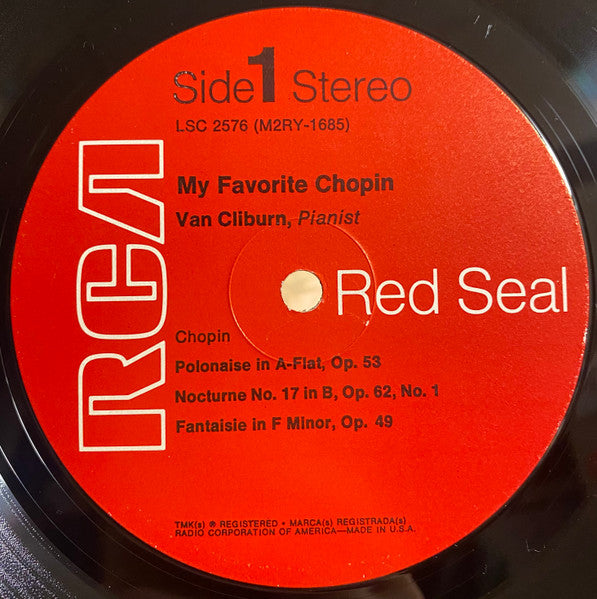 Van Cliburn, Chopin* : My Favorite Chopin (LP, RE, Ind)