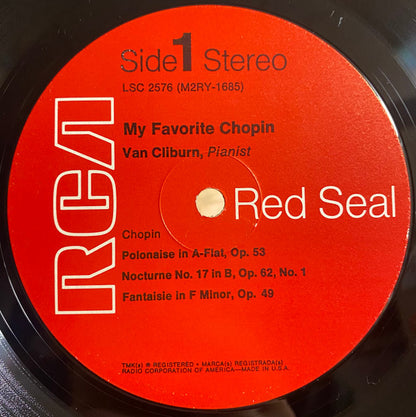 Van Cliburn, Chopin* : My Favorite Chopin (LP, RE, Ind)