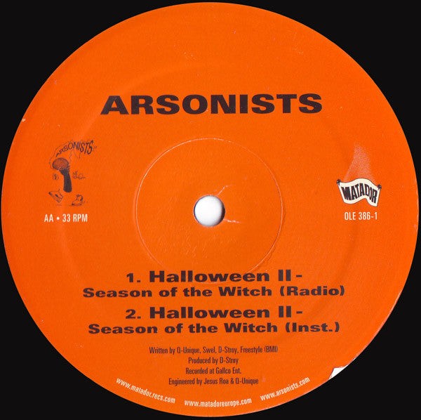 Arsonists* : Backdraft / Halloween II - Season Of The Witch (12")