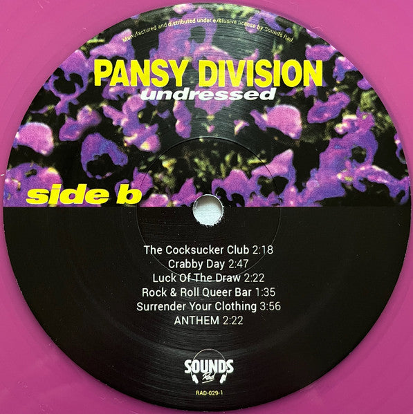 Pansy Division : Undressed (LP, Album, RE, Vio)