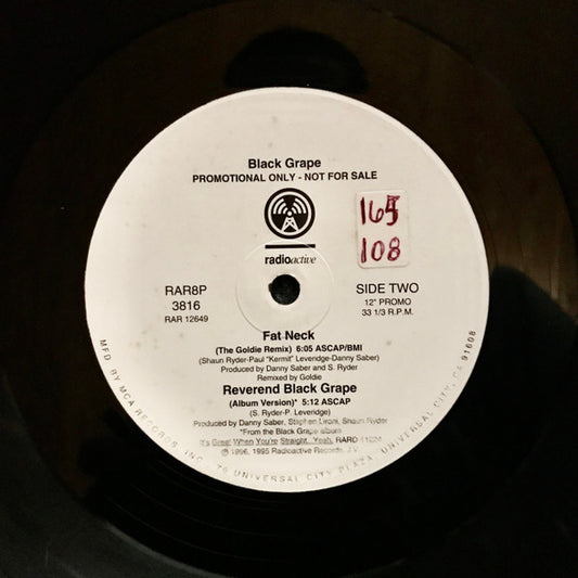 Black Grape : Reverend Black Grape (12", Promo)