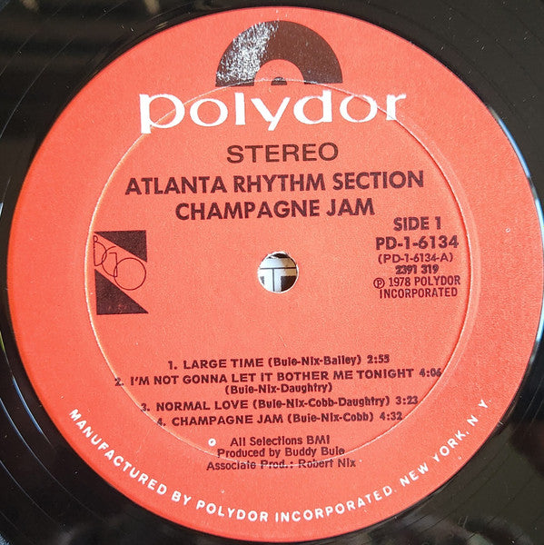 Atlanta Rhythm Section : Champagne Jam (LP, Album, Mon)