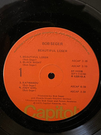 Bob Seger : Beautiful Loser (LP, Album, Club)